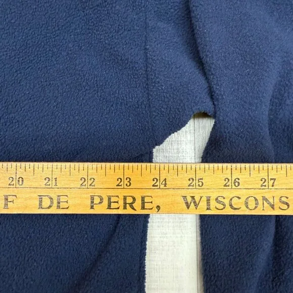 ✅ Mens XL Olympics USA Embroidered Logo Full Zip Fleece Jacket Navy Made In USA - Picture 3 of 8